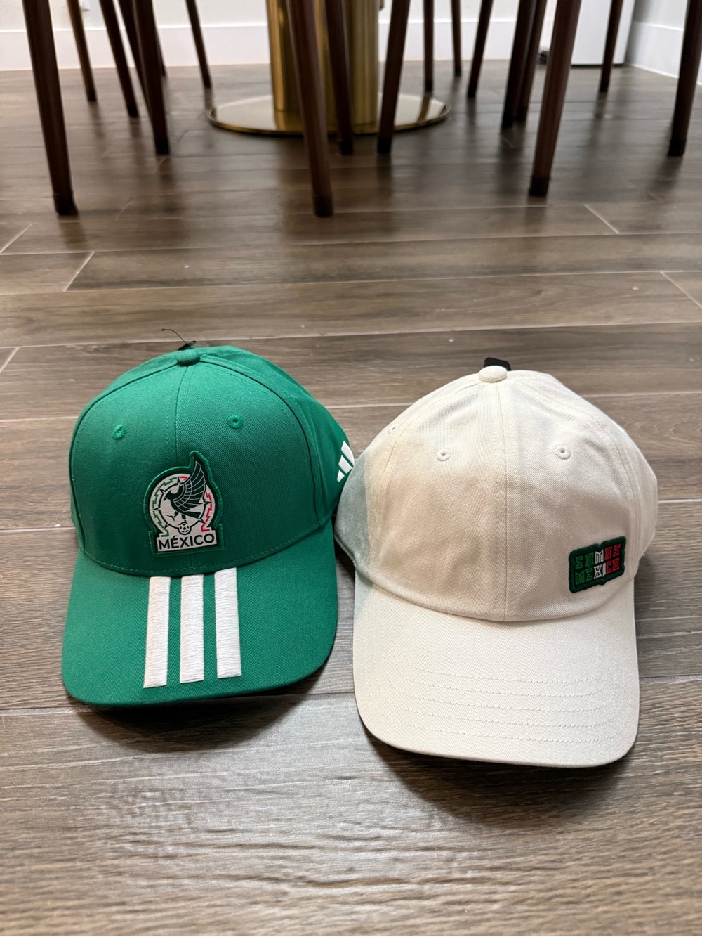 adidas Green and White Interior-Logo Baseball Cap